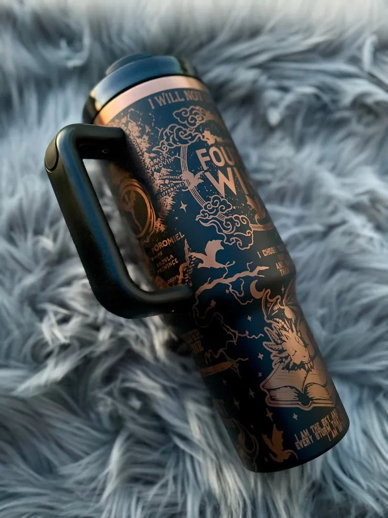 Dragon Fantasy Fourth Wing 40oz Tumbler - Gift For Book Lover DTT19