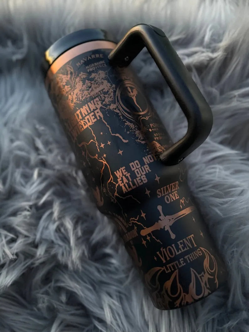 Dragon Fantasy Fourth Wing 40oz Tumbler - Gift For Book Lover DTT19