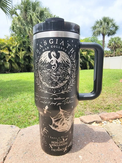 Dragon Fantasy Fourth Wing 40oz Tumbler - Gift For Book Lover TW69