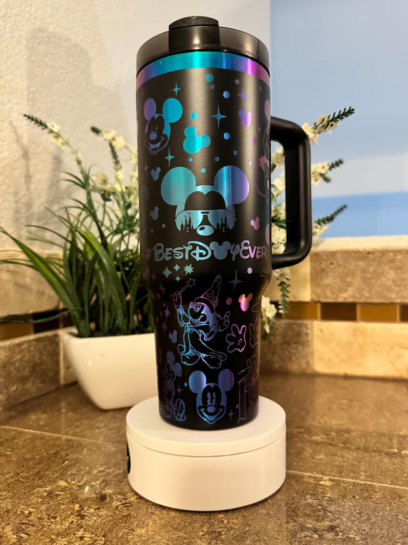 Mouse Disney Parks Best Day Ever Engraved Tumbler 40oz