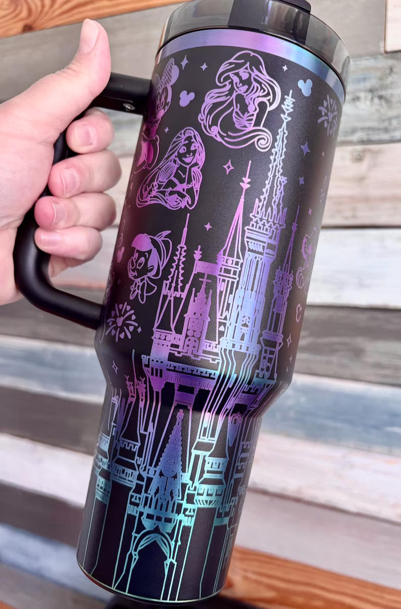 Magic Castle and Characters Personalized Name Engraved Tumbler 40oz