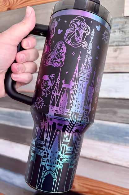 Magic Castle and Characters Personalized Name Engraved Tumbler 40oz