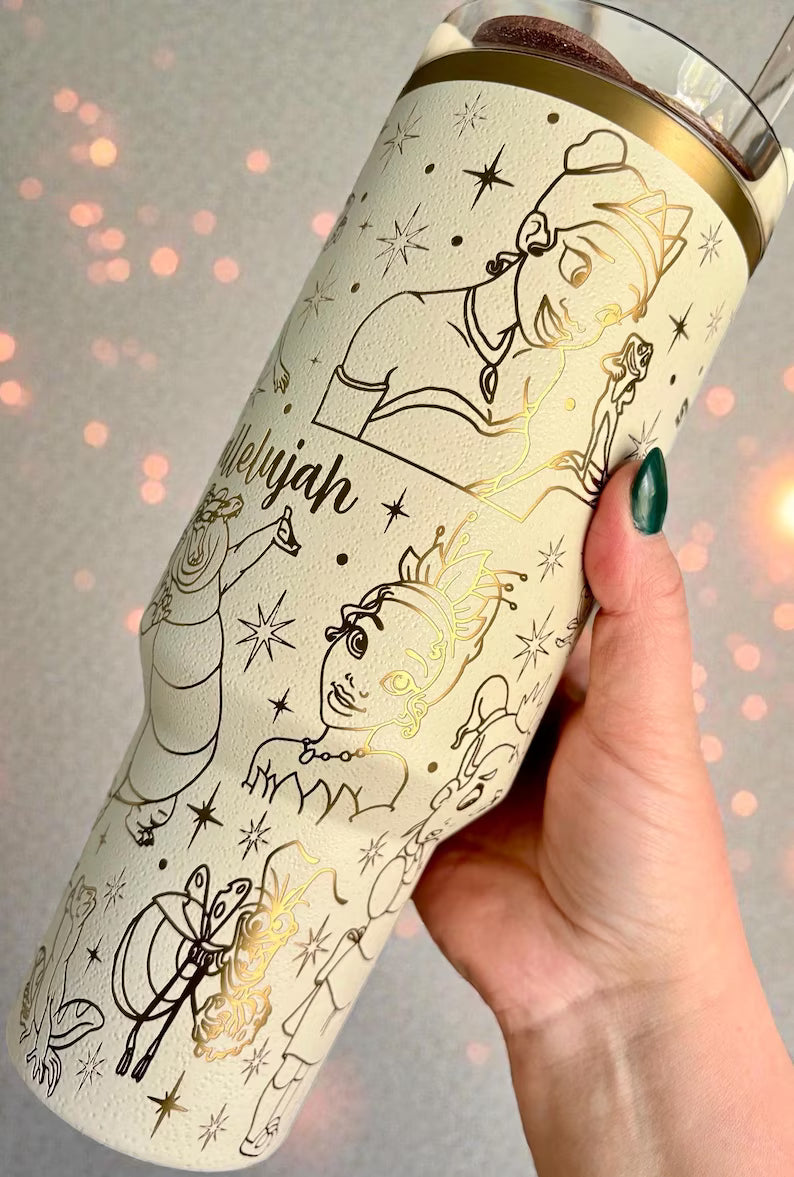 Princess and the Frog Personalized Engraved Tumbler 40oz