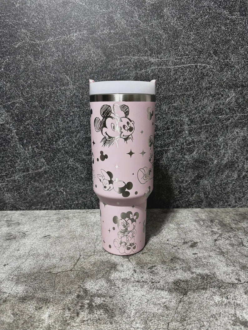 Mickey Minnie Mouse Engraved Tumbler 40oz
