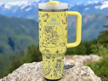 Beauty and the Beast Engraved Tumbler 40oz