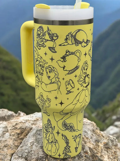 Beauty and the Beast Engraved Tumbler 40oz