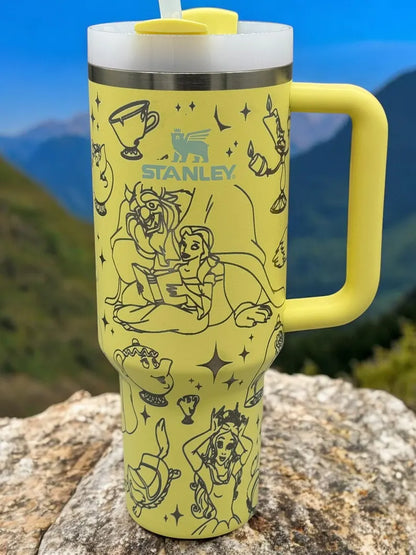 Beauty and the Beast Engraved Tumbler 40oz