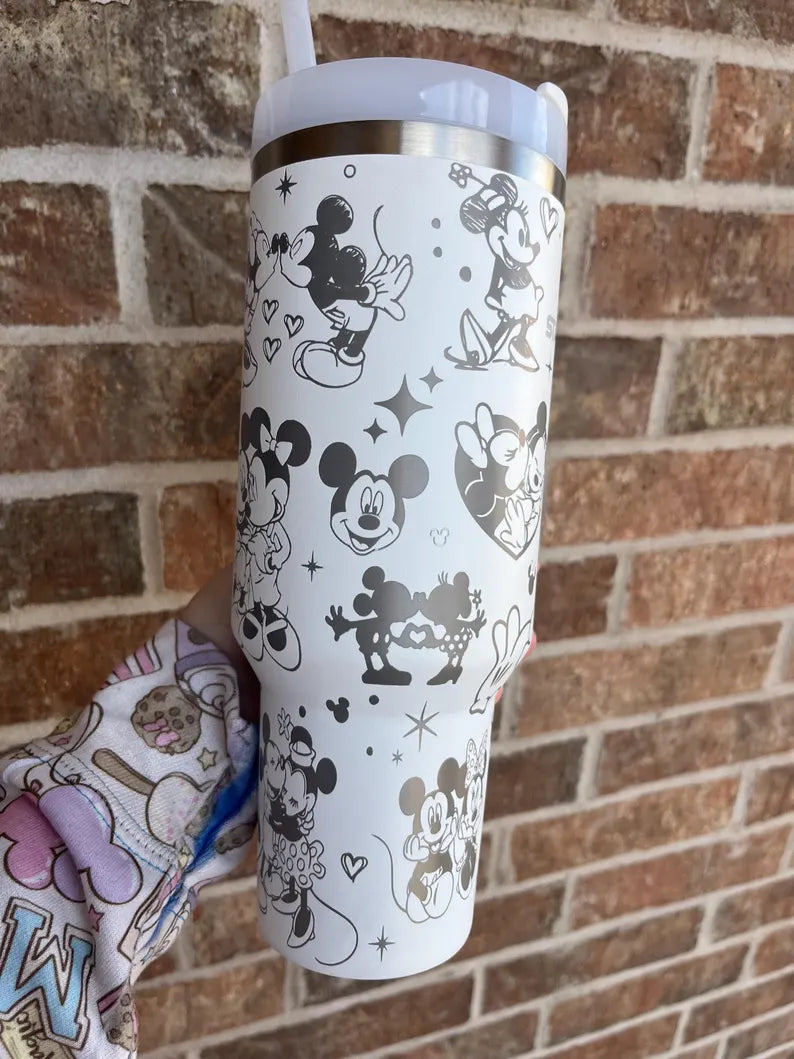 Mouse Love Engraved Tumbler 40oz