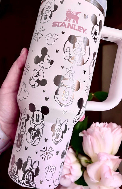 Mickey Minnie Engraved Tumbler 40oz