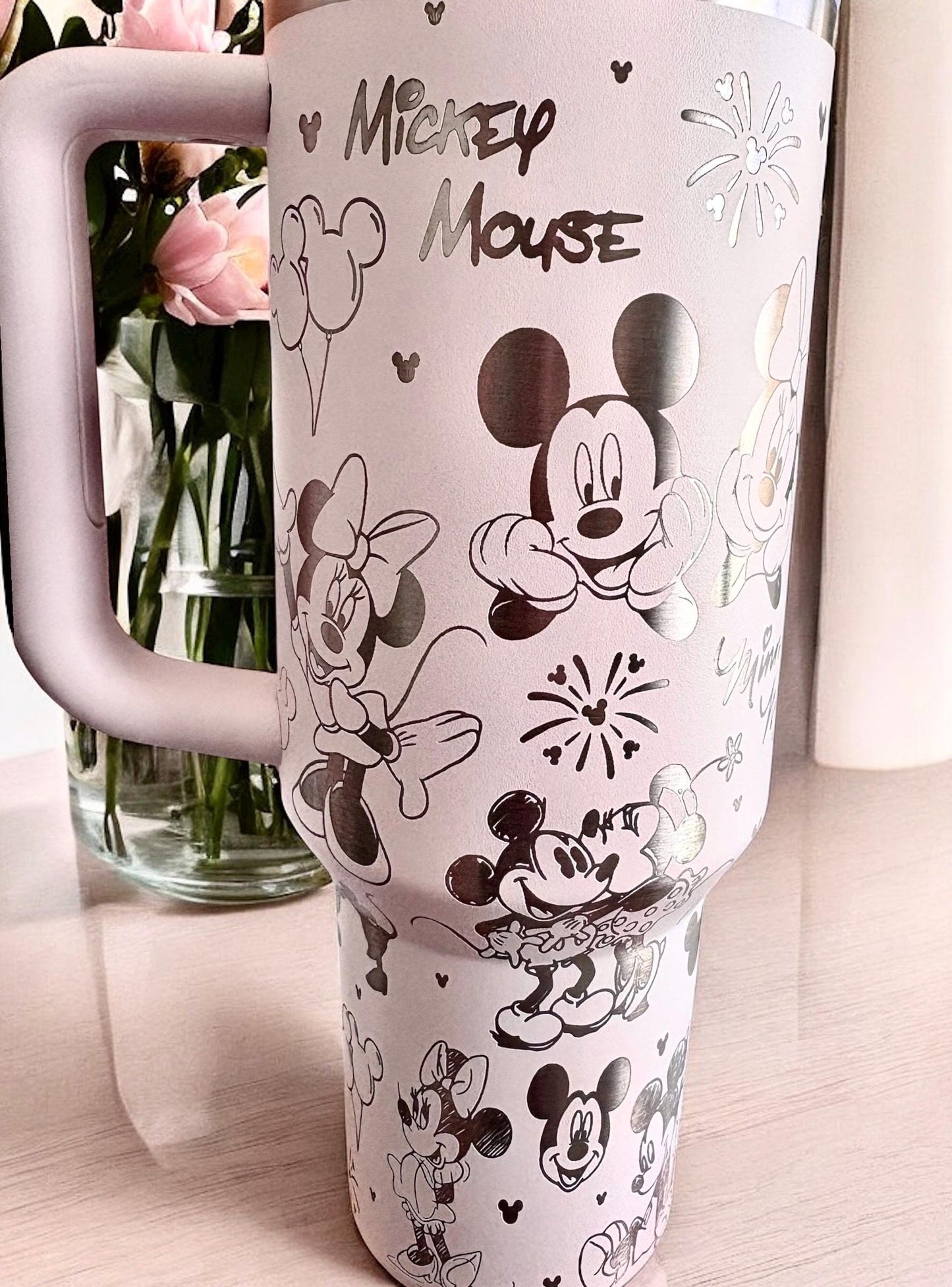 Mickey Minnie Engraved Tumbler 40oz