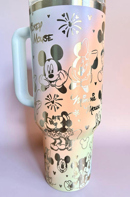 Mickey Minnie Engraved Tumbler 40oz