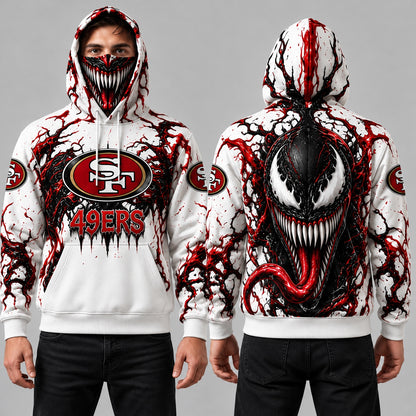 SF x Black Monster Mask Hoodie - Printed