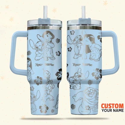 40 Oz DN Characters Multicolor Tumbler - Personalized Tumbler TZ13