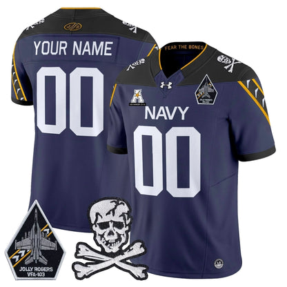 Navy Midshipmen Vapor Limited Custom Jersey - All Stitched