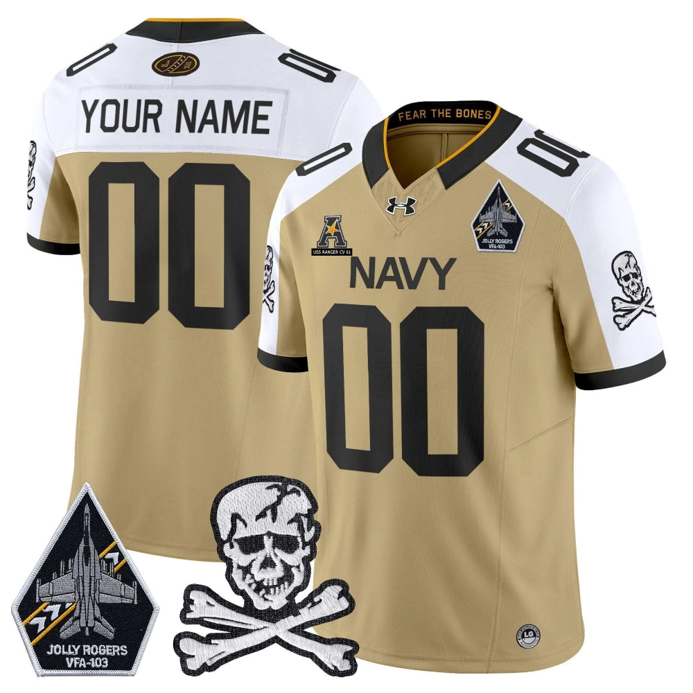 Navy Midshipmen Vapor Limited Custom Jersey - All Stitched
