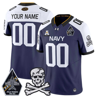 Navy Midshipmen Vapor Limited Custom Jersey - All Stitched
