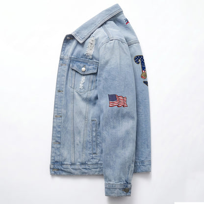 Philadelphia Phillies 2026 Independence Day USA Denim Jacket - Printed