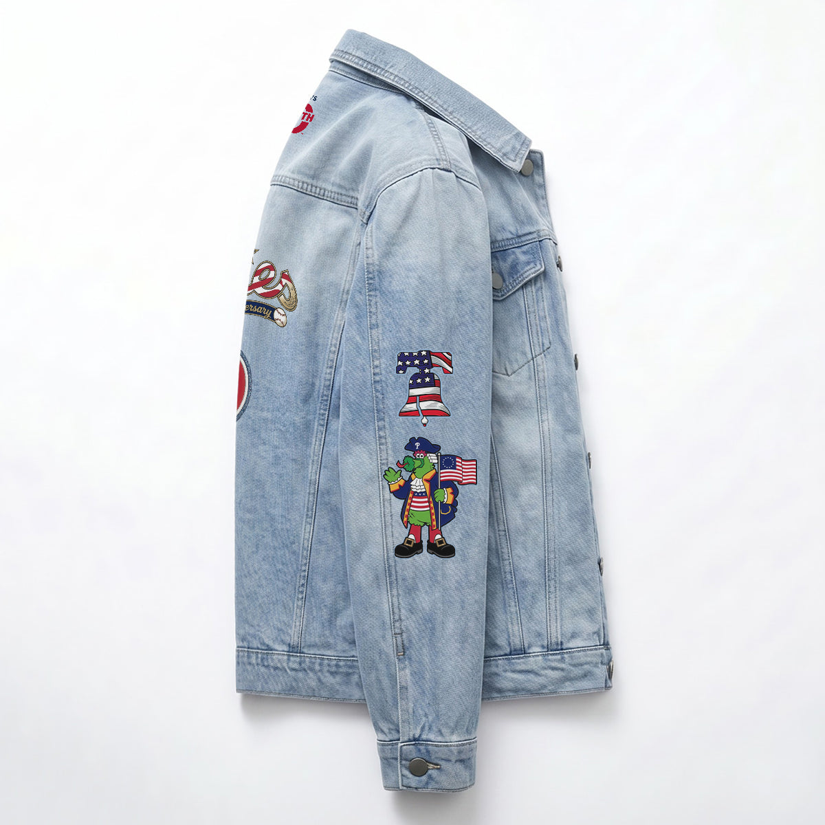 Philadelphia Phillies 2026 Independence Day USA Denim Jacket - Printed