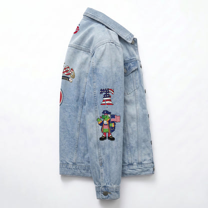 Philadelphia Phillies 2026 Independence Day USA Denim Jacket - Printed