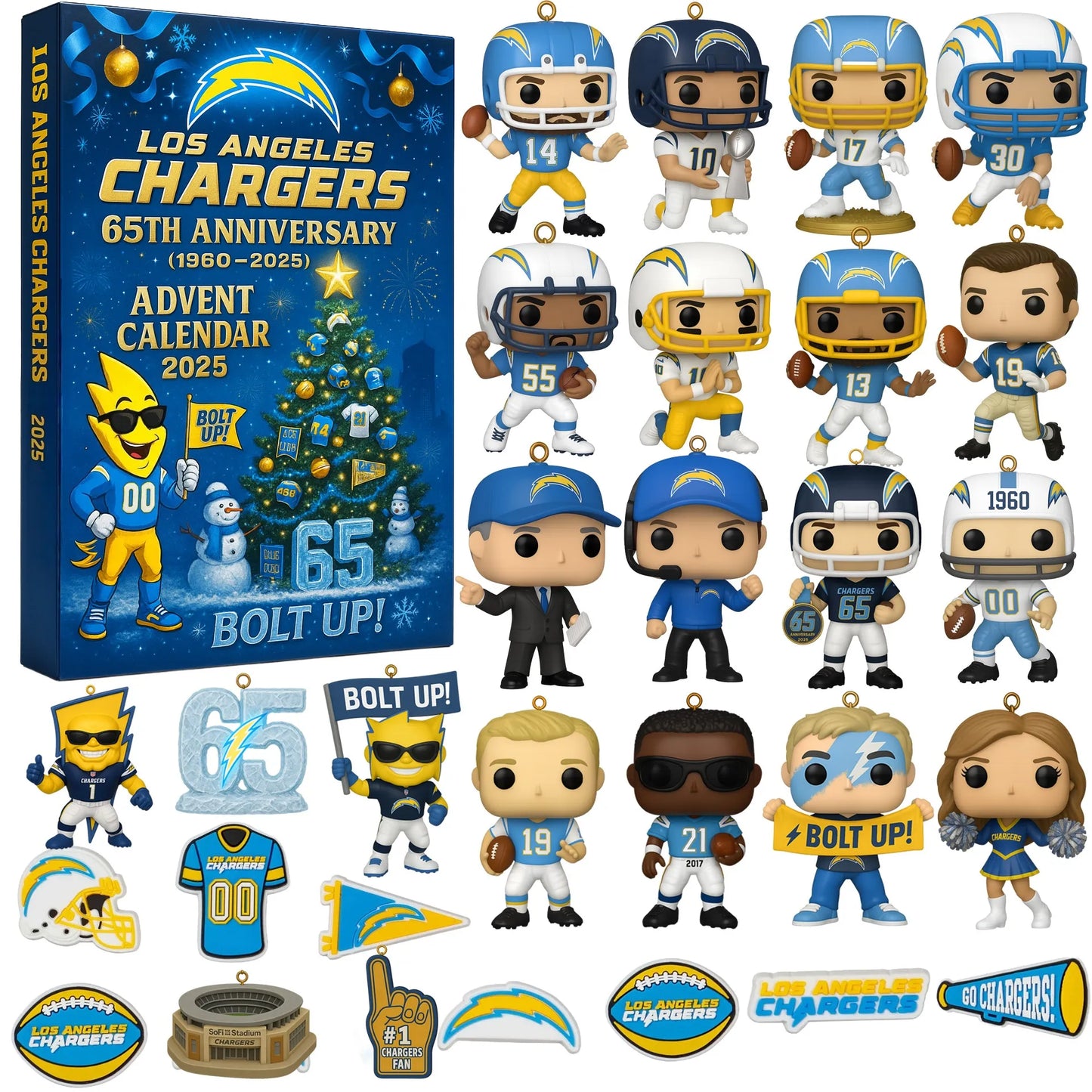 Los Angeles Chargers Advent Calendar 2025 65TH ANNIVERSARY