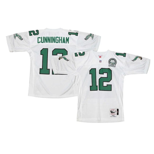 Randall Cunningham Philadelphia Eagles 1992  Throwback Retired Player Jersey - White