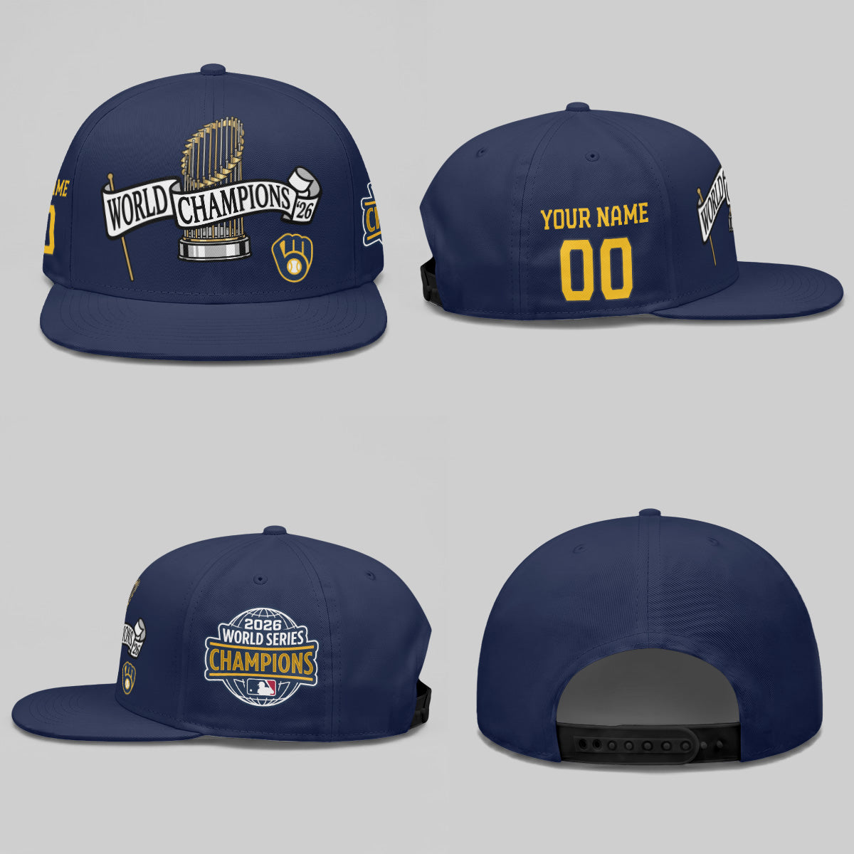 MIL 2026 WS Champions City Connect Personalized Snapback Cap - Printed V7