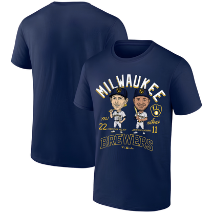 MIL 2026 Jackson Chourio & Christian Yelich Player Duo One Side T-Shirt - Printed