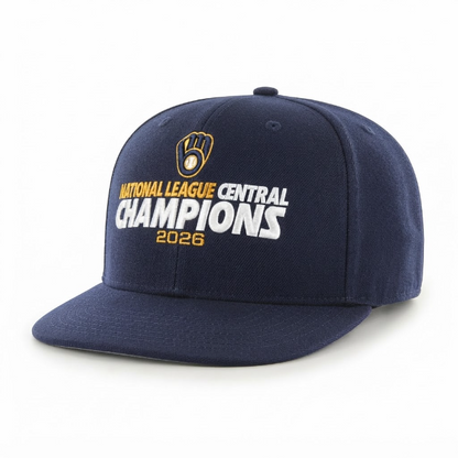 MIL 2026 NL Central Division Champions Snapback Cap - Embroidered V2