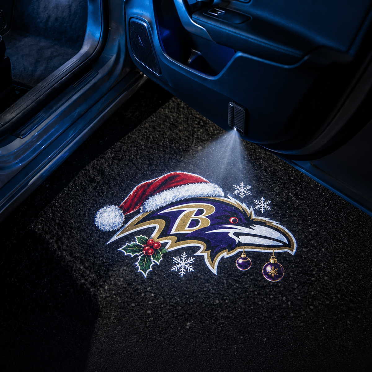 Football Car Door Projector Lights "Jingle Bell" Style