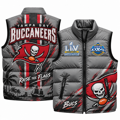 TB "Raise the Flags" Puffer Vest - Printed