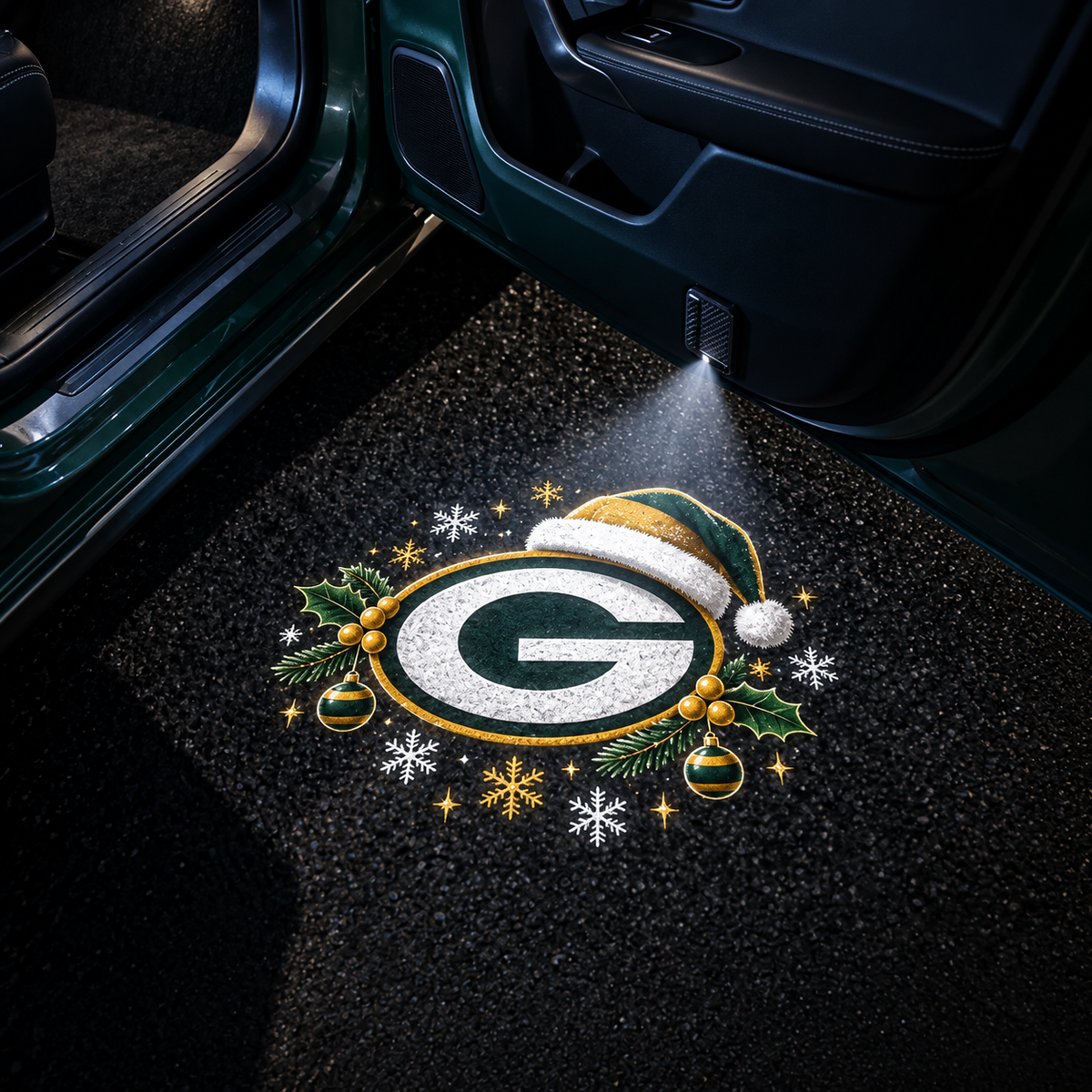 Football Car Door Projector Lights "Jingle Bell" Style