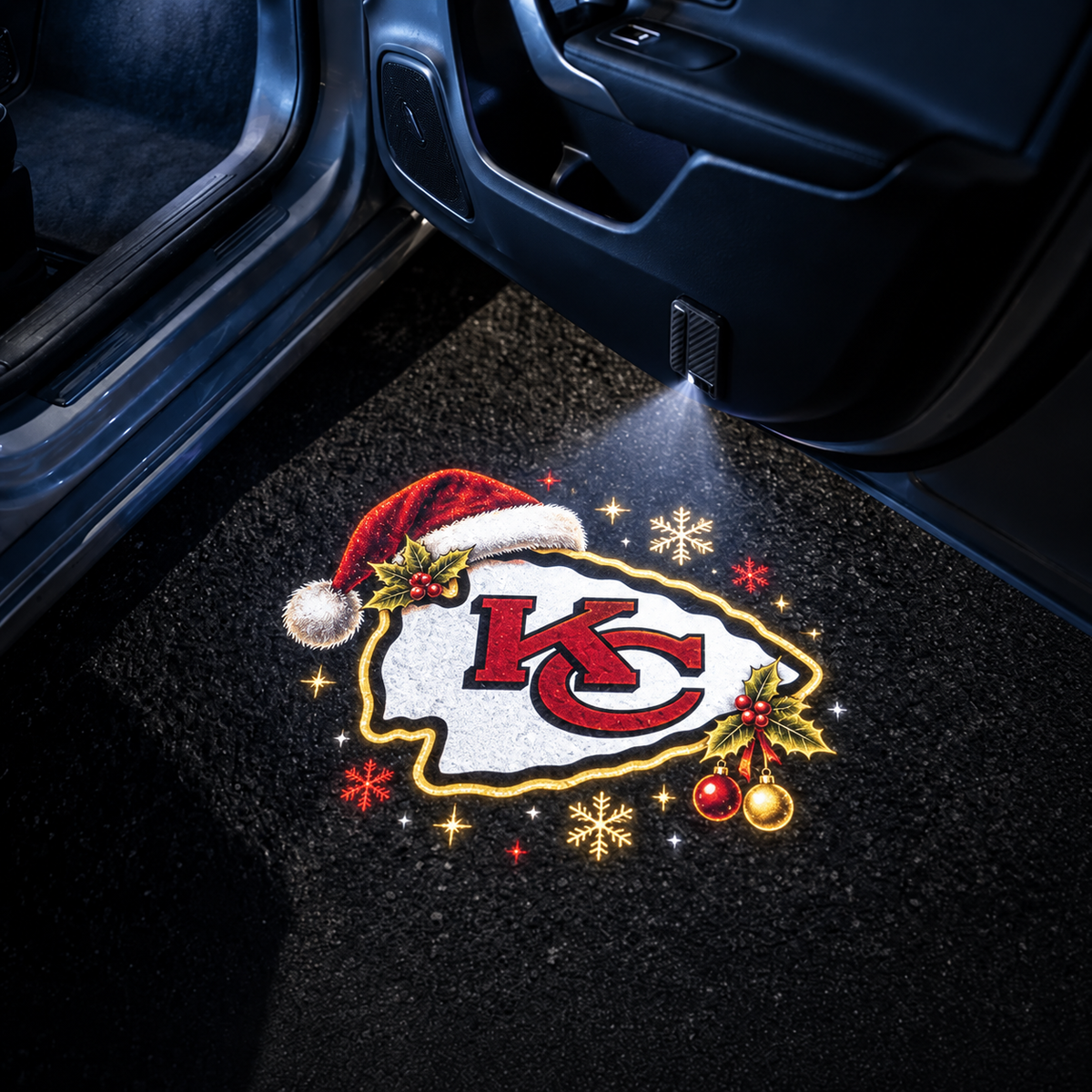 Football Car Door Projector Lights "Jingle Bell" Style