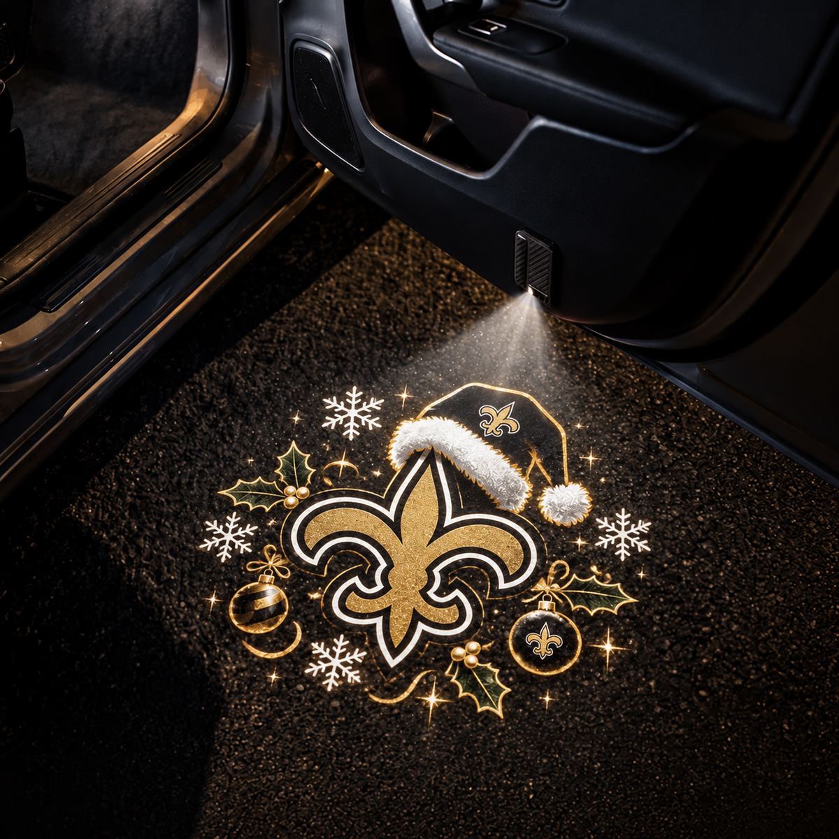 Football Car Door Projector Lights "Jingle Bell" Style