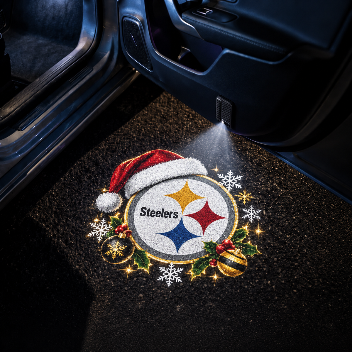Football Car Door Projector Lights "Jingle Bell" Style