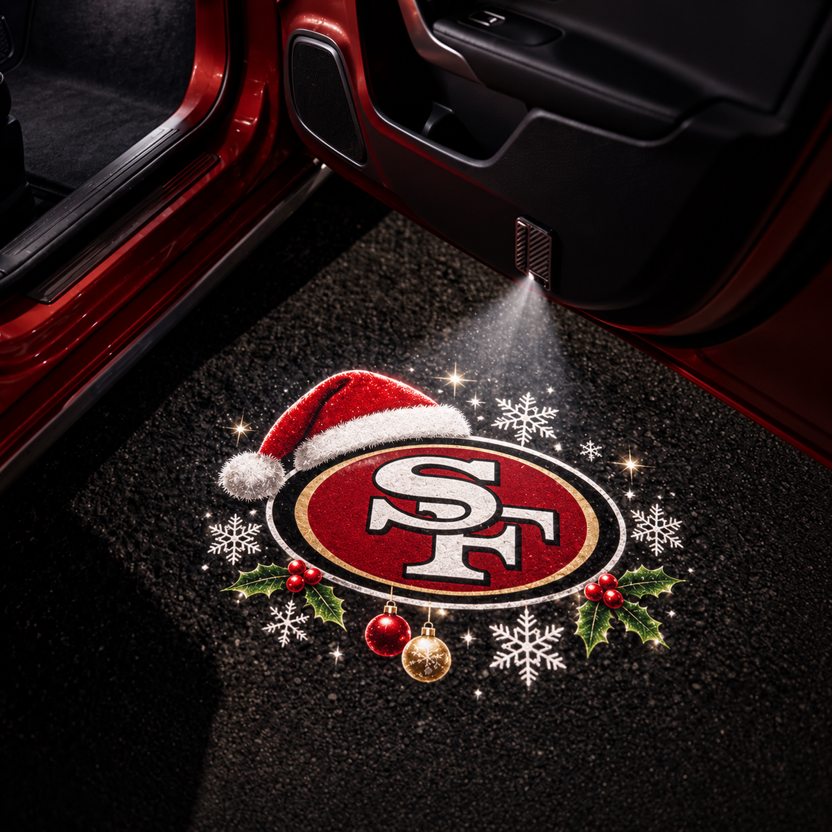 Football Car Door Projector Lights "Jingle Bell" Style