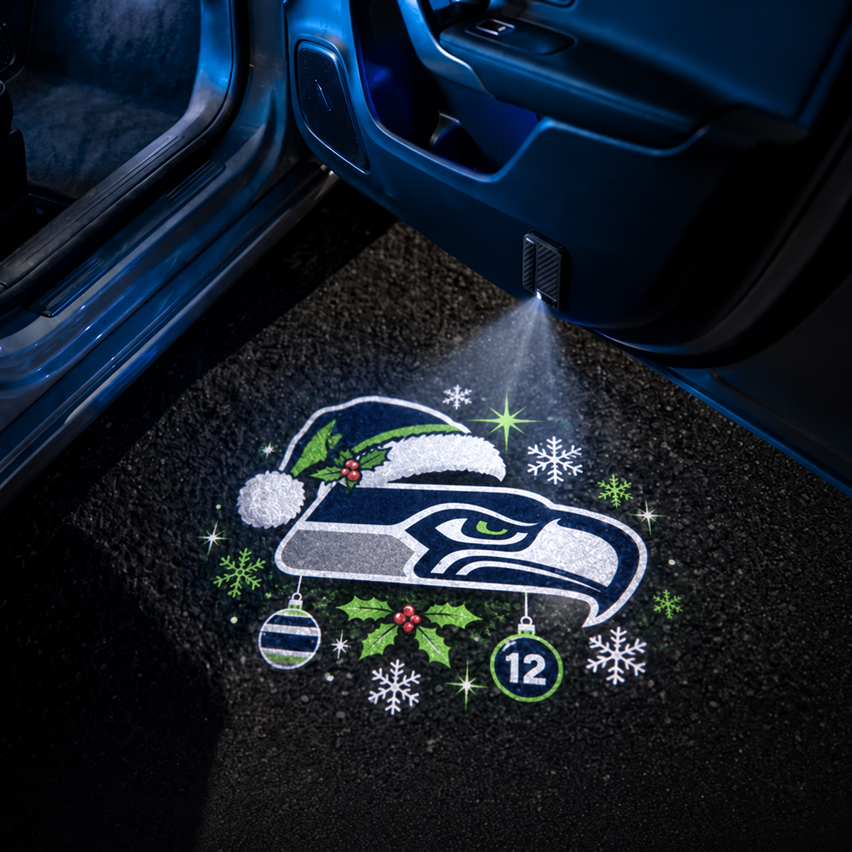 Football Car Door Projector Lights "Jingle Bell" Style