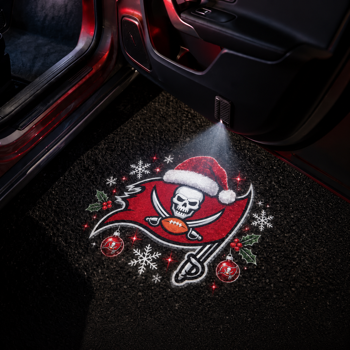 Football Car Door Projector Lights "Jingle Bell" Style