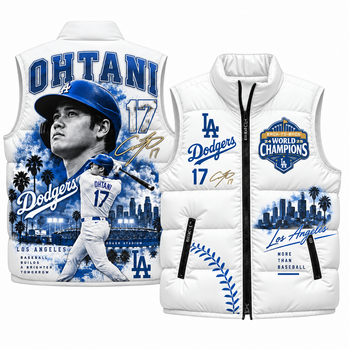LAD #17 Ohtani Puffer Vest - Printed V2