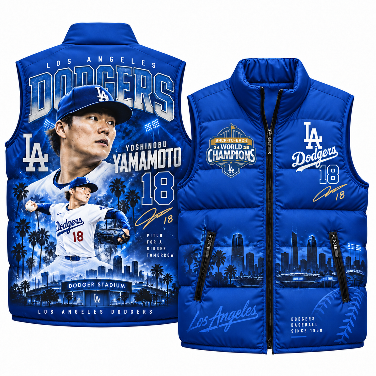 LAD #18 Yamamoto Puffer Vest - Printed