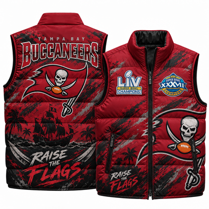 TB "Raise the Flags" Puffer Vest - Printed V2