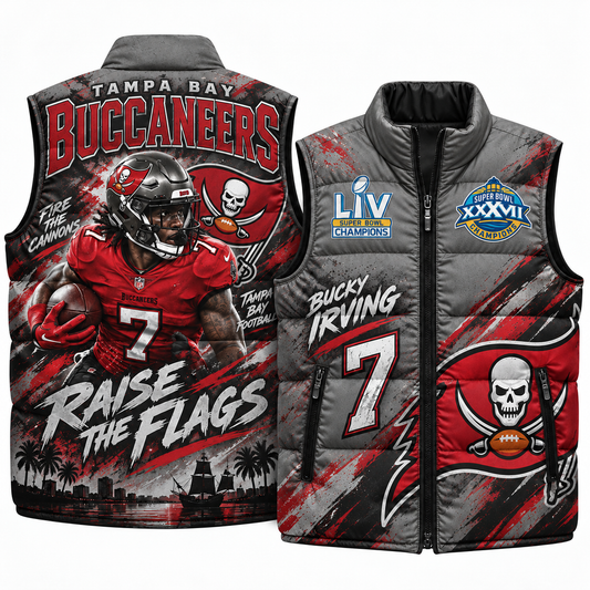 TB Bucky Irving #7 Puffer Vest - Printed