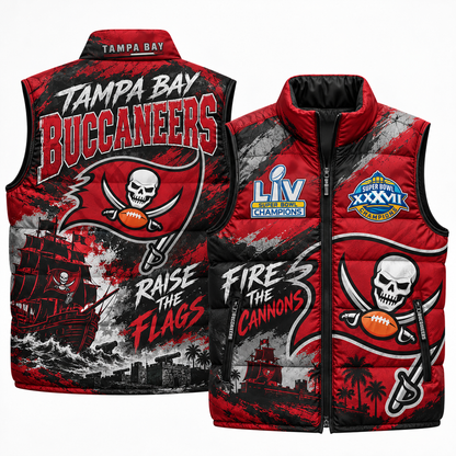 TB "Raise the Flags" Puffer Vest - Printed V3