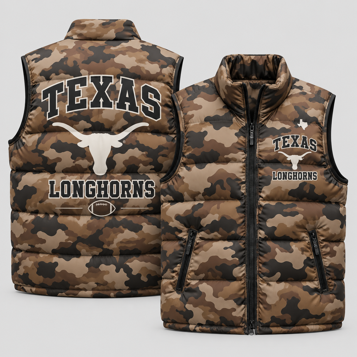 TEX 2026 Military Appreciation Camo Puffer Vest - Printed