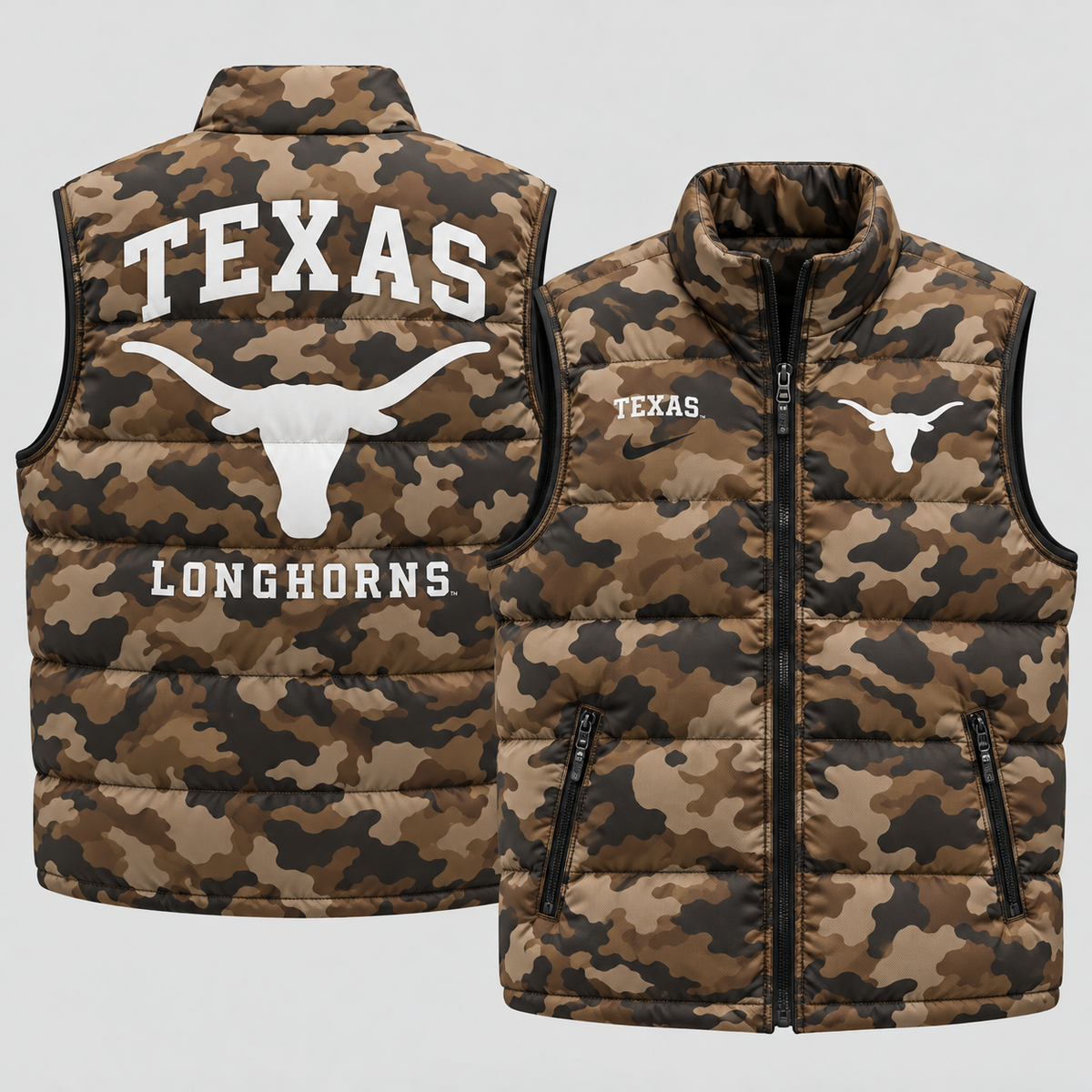 TEX 2026 Military Appreciation Camo Puffer Vest - Printed