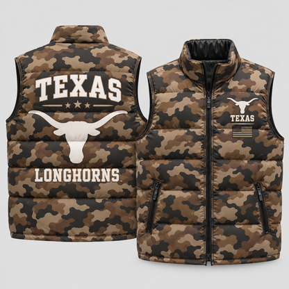 TEX 2026 Military Appreciation Camo Puffer Vest - Printed
