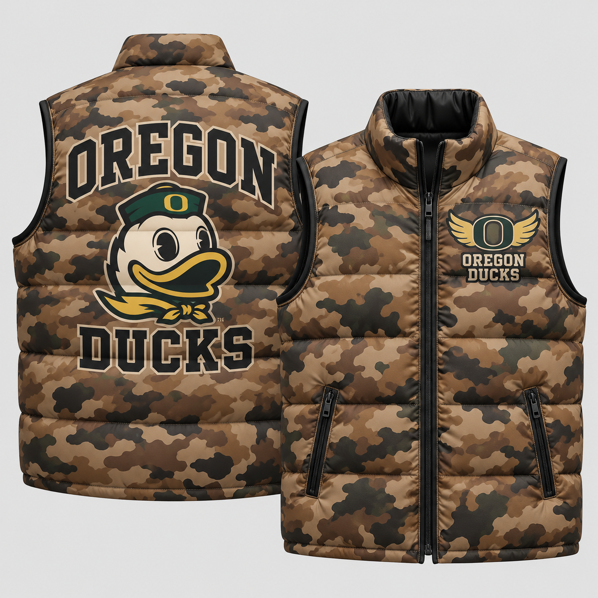ORE 2026 Military Appreciation Camo Puffer Vest - Printed
