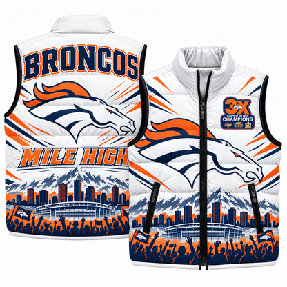 DEN "Mile High" Edition Puffer Vest - Printed V3