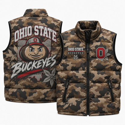 OSU 2026 Military Appreciation Camo Puffer Vest - Printed