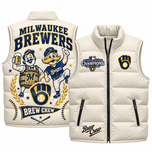 MIL "Brew Crew" Puffer Vest - Printed
