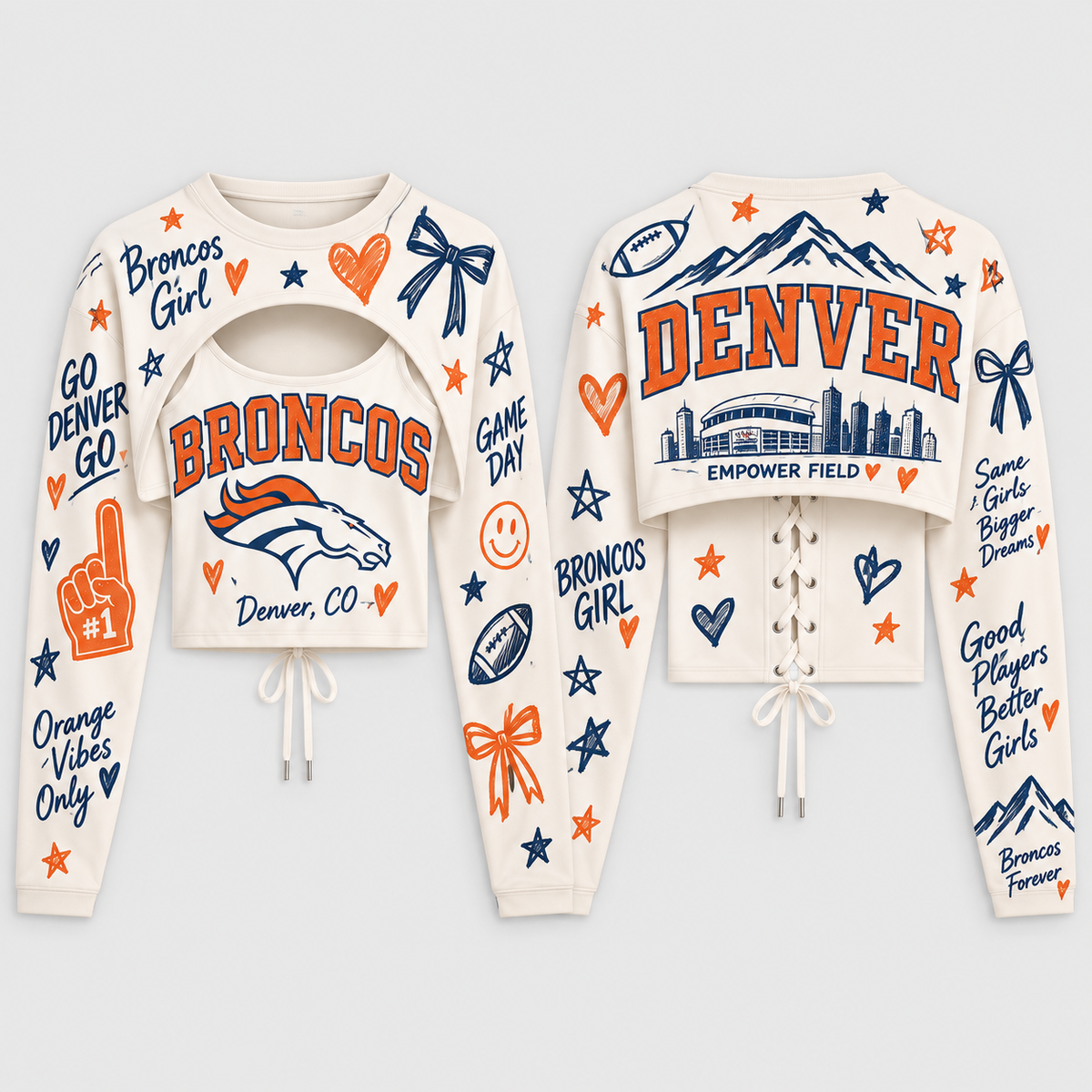 Denver Broncos "Denver Field" Shrug Cami - Printed